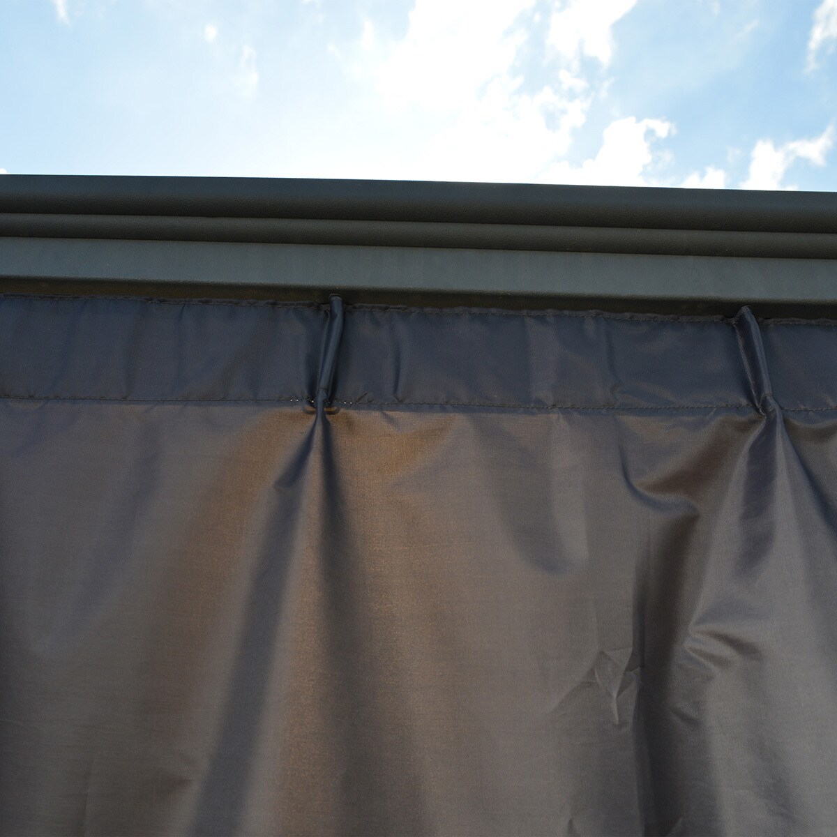 Cortinas para Cenador Palermo 429 x 429 - 4 piezas Gris oscuro-4