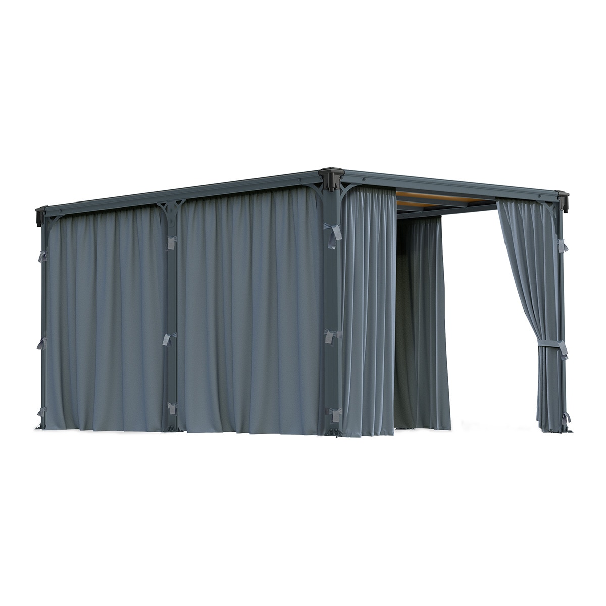 Cortinas para Cenadores Martinique 493 x 360 y Milano 426 x 309 - 6 piezas Gris oscuro-2