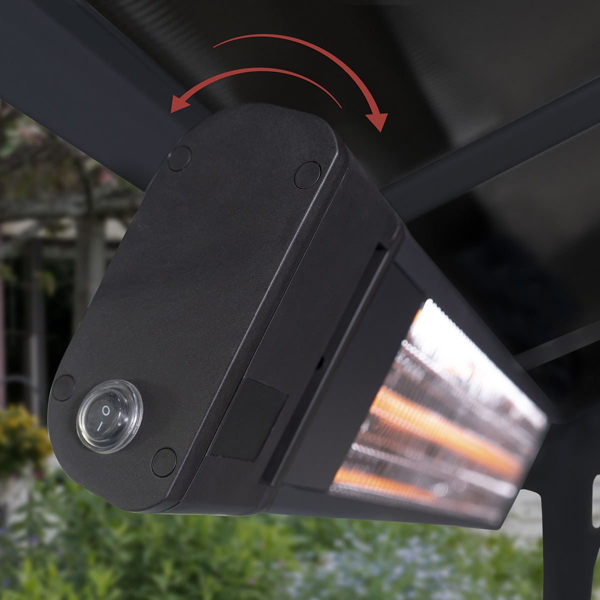 Calefactor Eléctrico 1800 W para Cenadores Gris oscuro-5