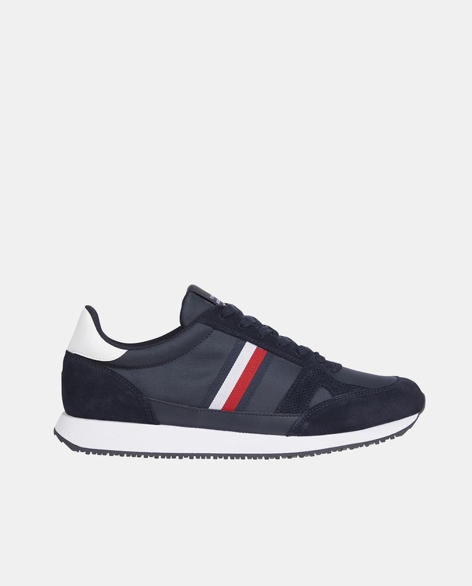 Chaussures basses style running avec bande sur le côté et semelle en caoutchouc