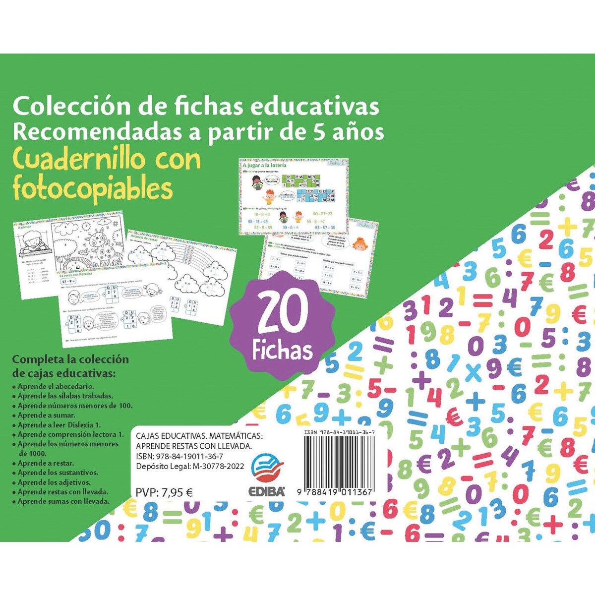 Cajas Educativas. Matemáticas: Aprende restas con llevada. (Capa mole) 2