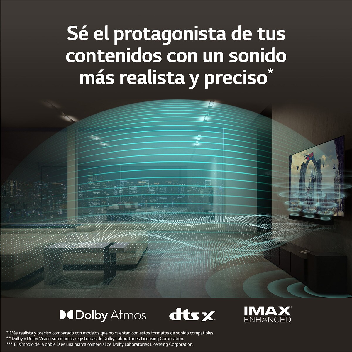 Barra de Sonido LG 2023 SC9S OLED-evo C, 400W, Dolby Atmos, DTS:X, Eco Friendly Negro-8