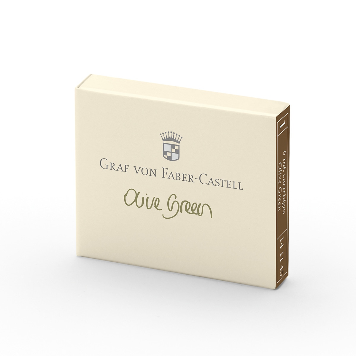 Imagem 0 de Estojo com 6 cartuchos de tinta verde-azeitona Graf von Faber-Castell