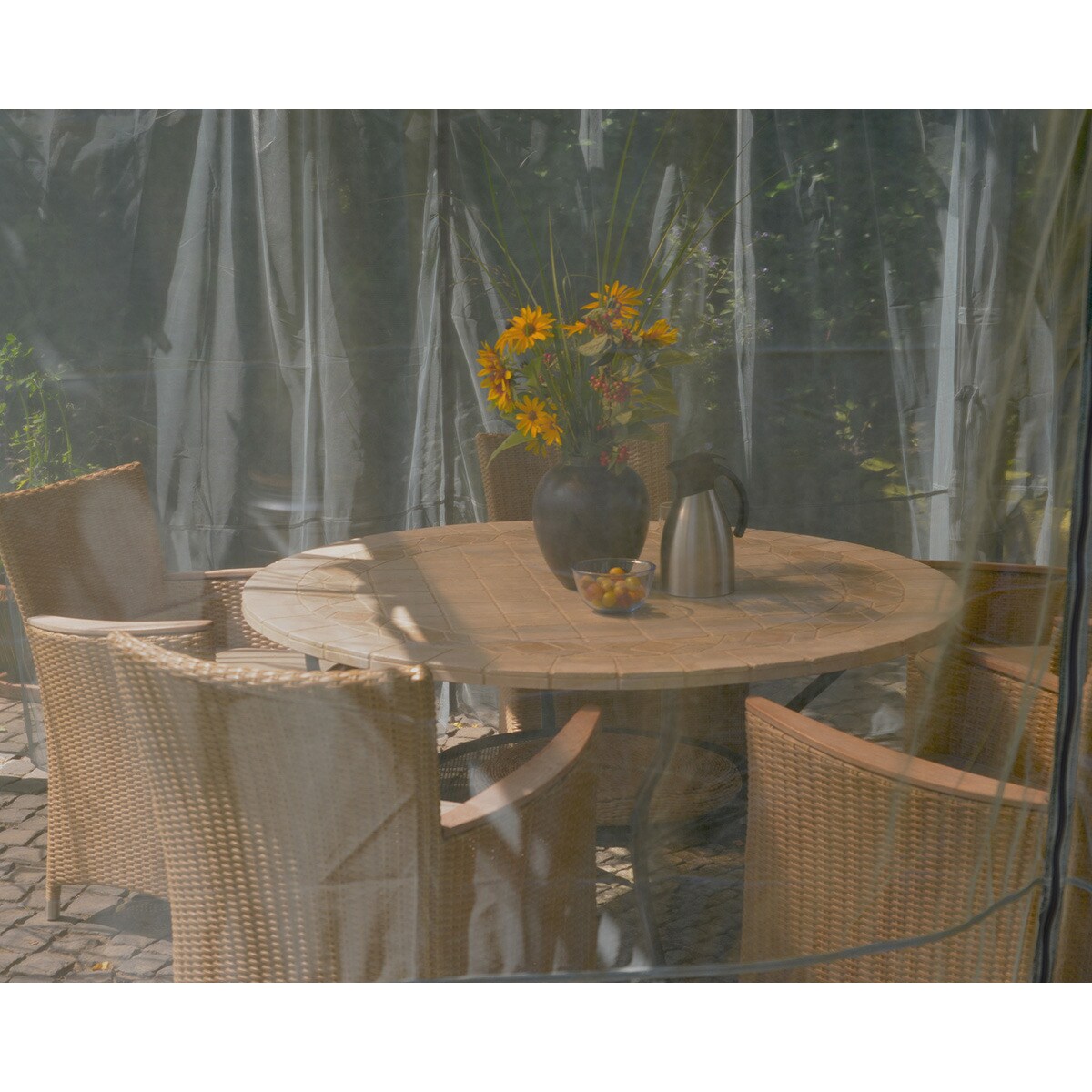 Mosquitera para Cenadores Palermo 295 x 295 y 360 x 360, Martinique 360 x 296 y Milano 309 x 309 - 4 piezas Gris oscuro-10