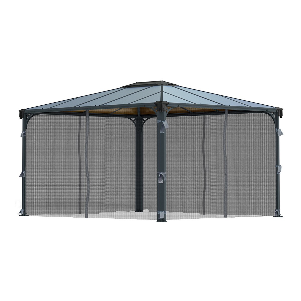 Mosquitera para Cenador Martinique 430 x 296 - 4 piezas Gris oscuro-1