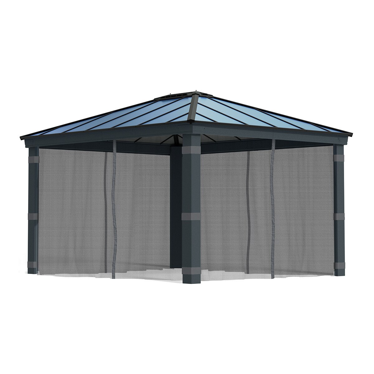 Mosquitera para Cenador Dallas 425 x 363 - 4 piezas Gris oscuro-1