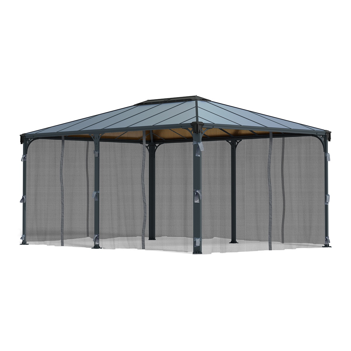 Mosquitera para Cenadores Martinique 493 x 360 y Milano 426 x 309 - 6 piezas Gris oscuro-1