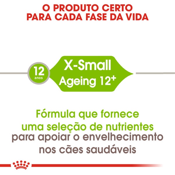 Ração para Cão X-Small Ageing + 12 Anos com Mais de 4 kg embalagem 1,5 kg