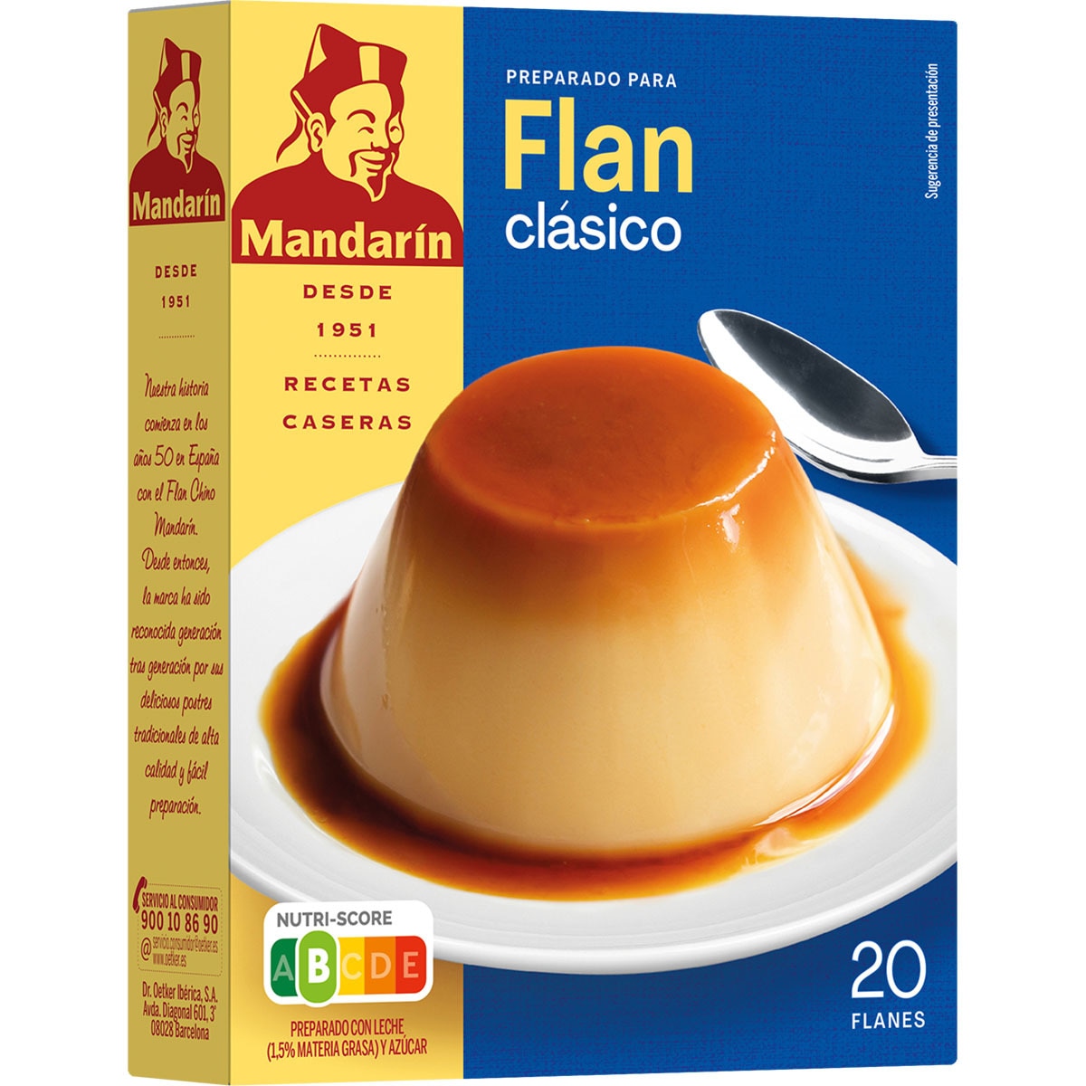 preparado para hacer flan clásico 20 flanes estuche 20 g