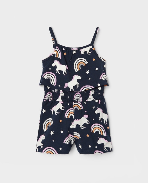 Imagen 0 de Mono niña estampado unicornio