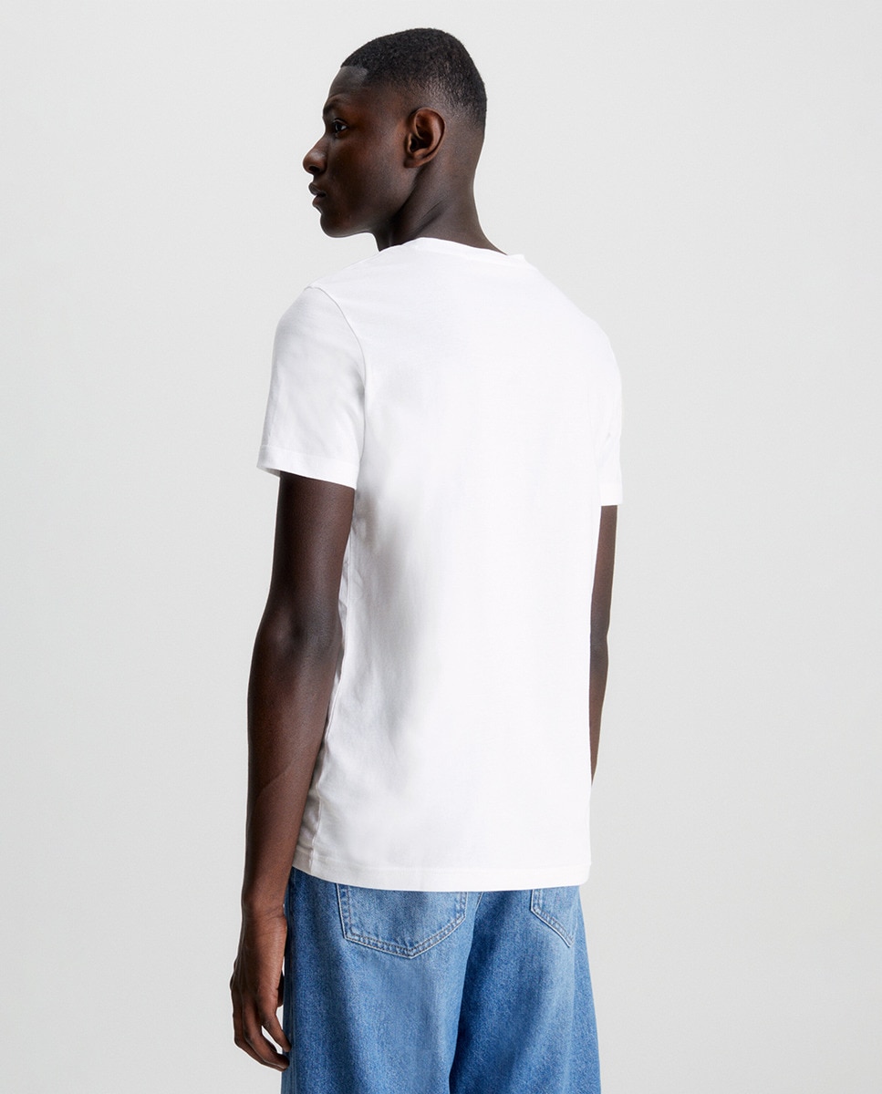 T-shirt CKJ com Manga Curta - Branco Branco-2