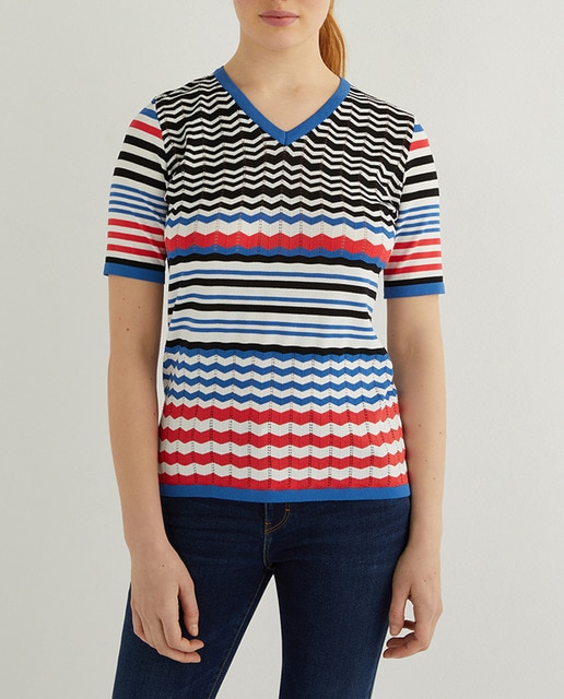 Imagen 0 de Chaqueta de mujer manga corta rayas