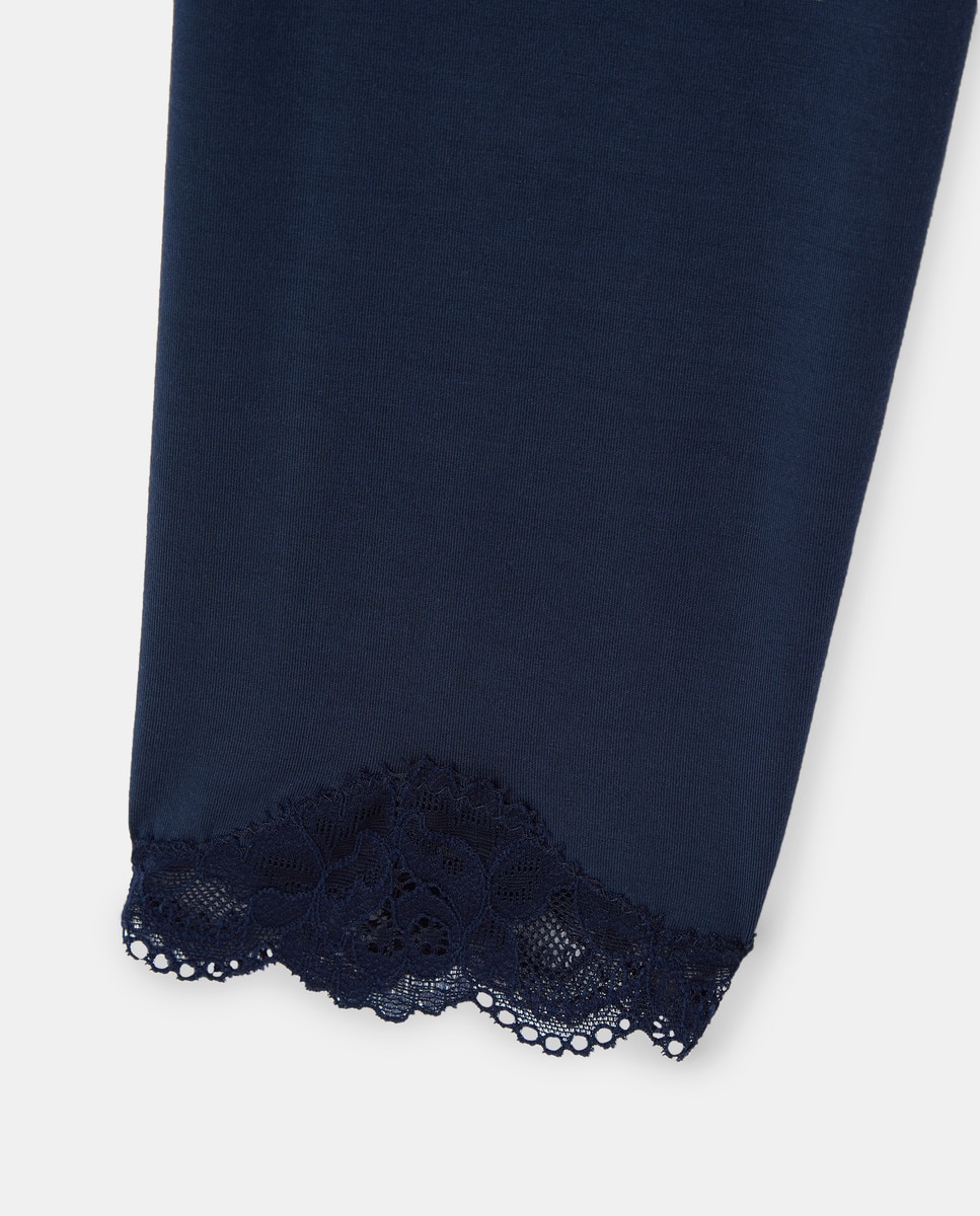 Calças Tipo Leggings Azul-2