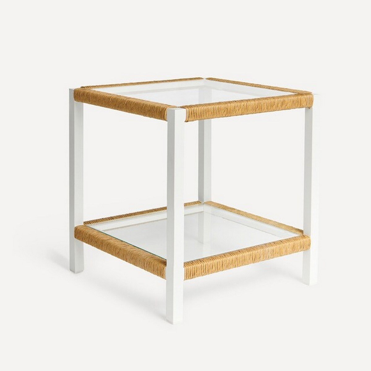 Mesa Auxiliar Creta Branco / Natural-1