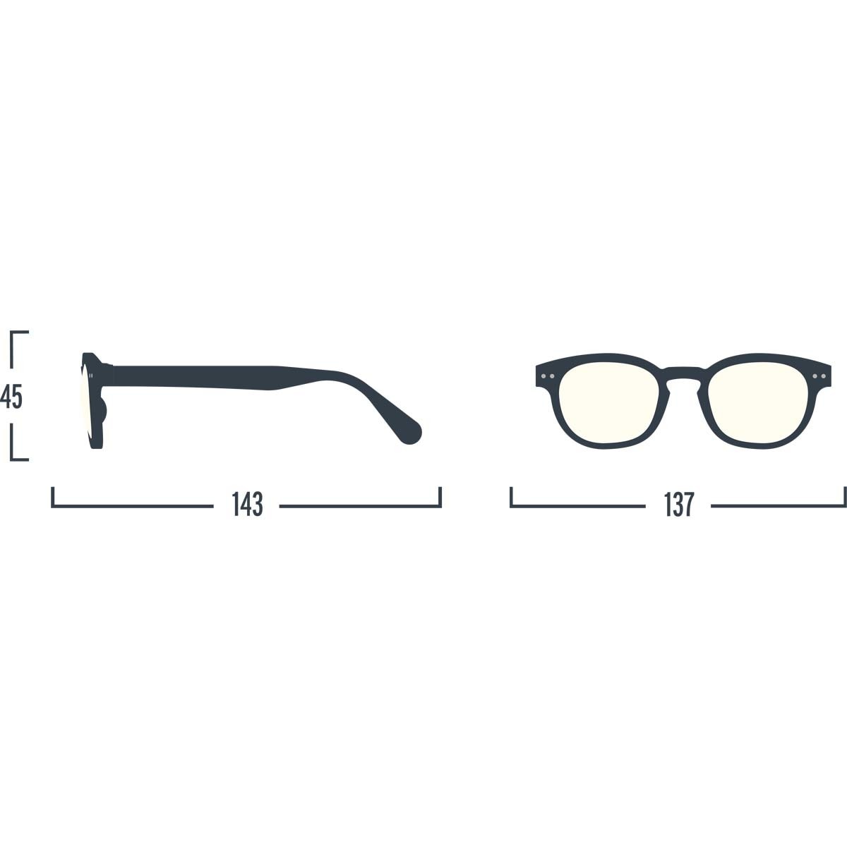 Óculos de Luz Azul # C de Forma Quadrada - Azul Carey 6