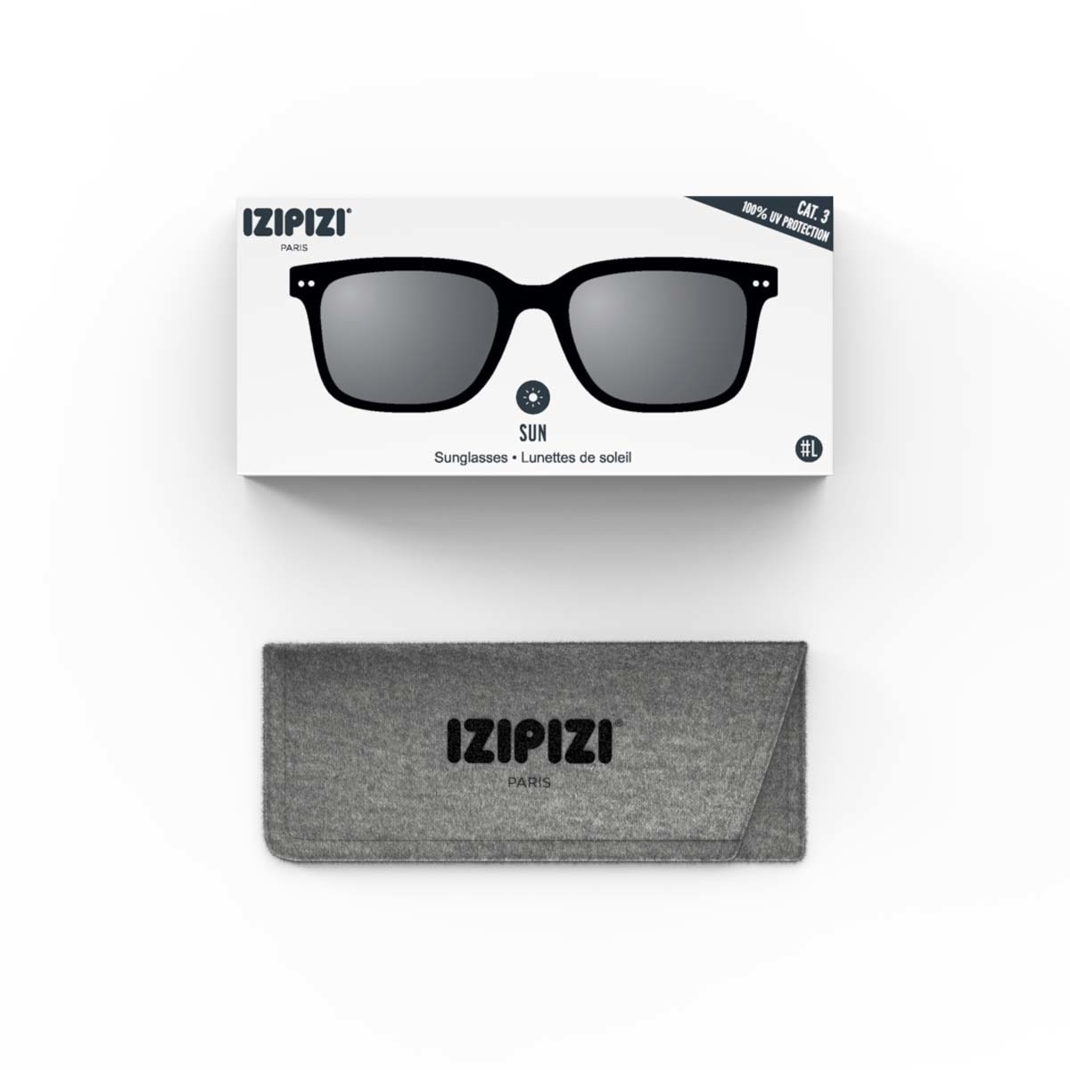 Óculos de Sol # L de Forma Retangular - Preto 5