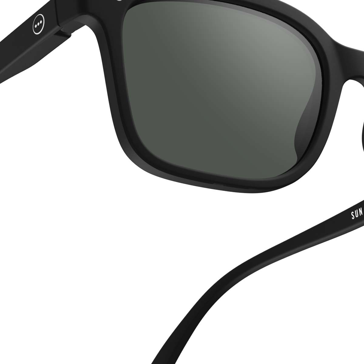 Óculos de Sol # L de Forma Retangular - Preto 3