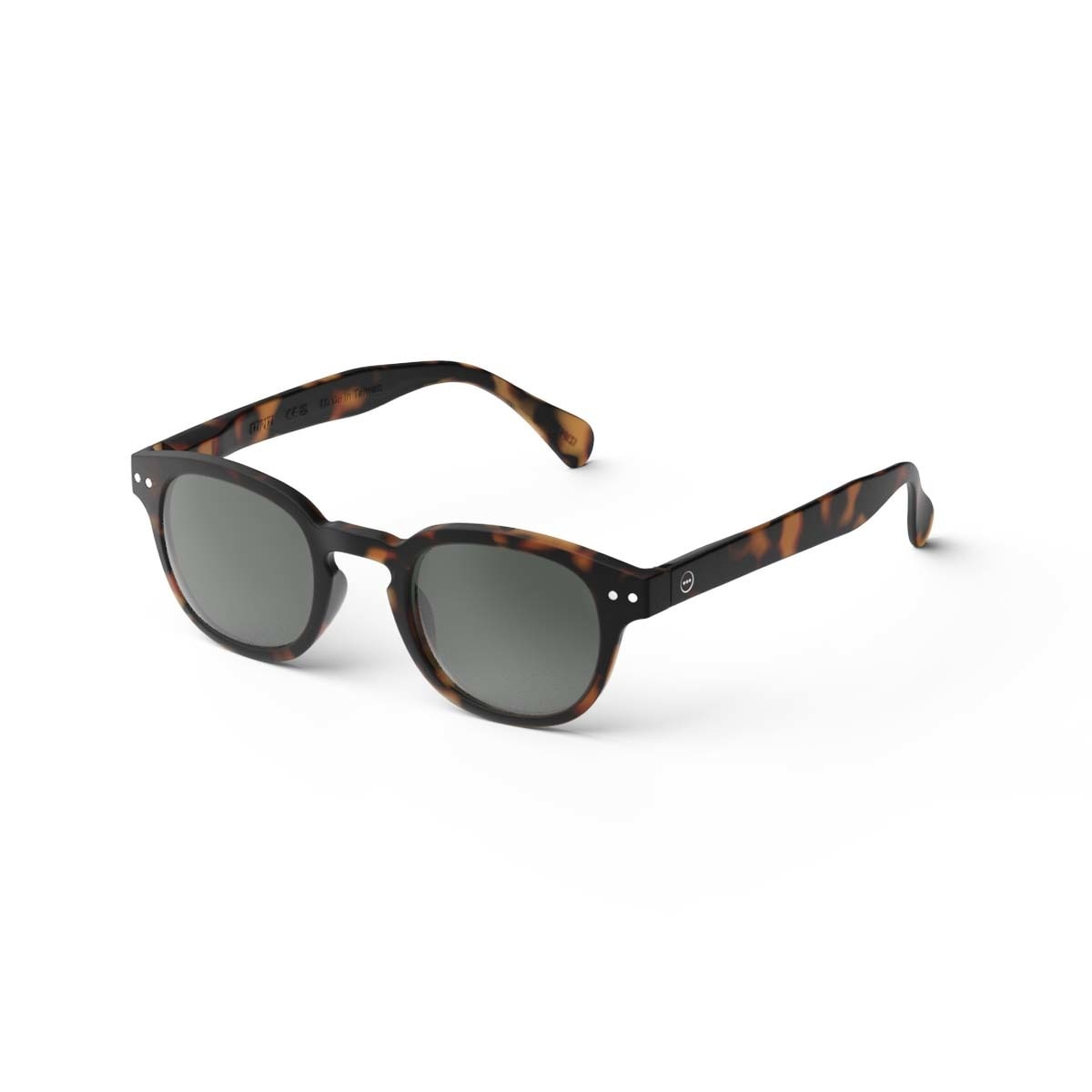 Óculos de Sol # C de Forma Quadrada - Carey Castanho-3