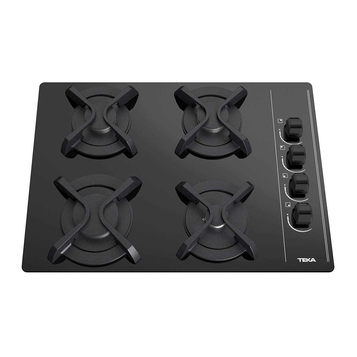 Placa de gas Teka con 4 quemadores - GBC 64003 KBN Negro-3