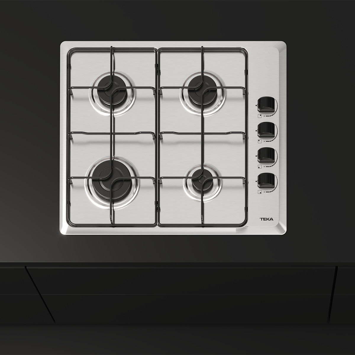 Placa de gas Teka 4 quemadores - HLX 640 KLA Acero Inox-6