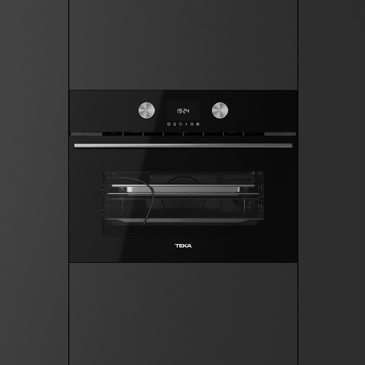 Horno compacto multifunción Teka HydroClean, con 15 funciones - HLC 8470 SC Negro-7