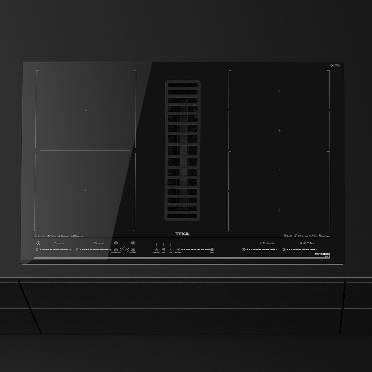 Placa de inducción Teka 6 zonas de cocción, extractor integrado - AFF 87601 MST Negro-7