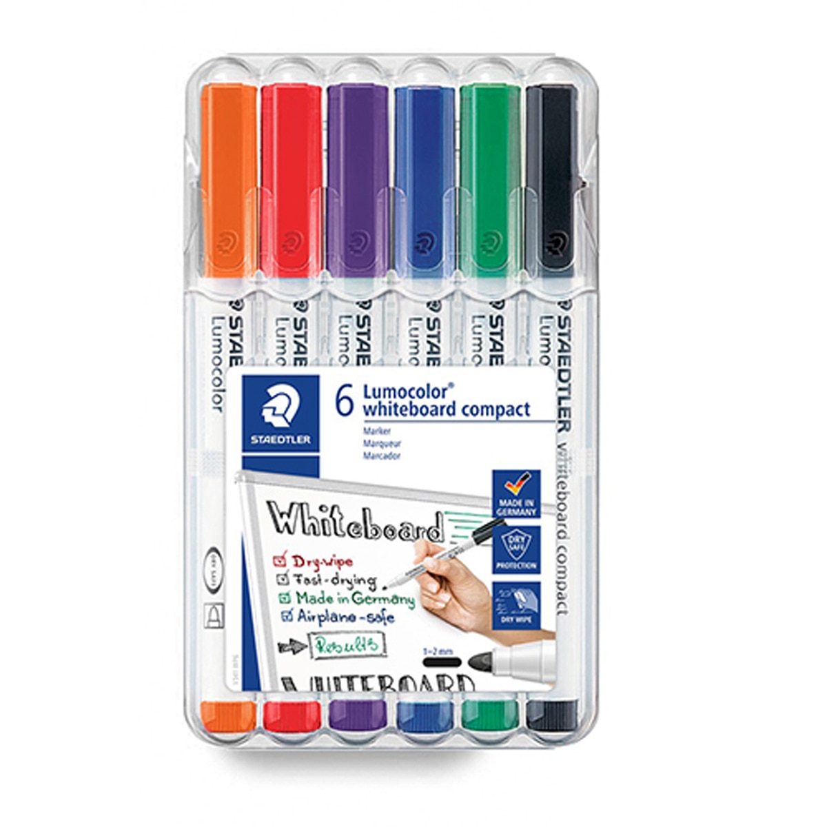 Imagen 0 de Pack 6 Marcadores Pizarra Blanca Lumocolor® Whiteboard STAEDTLER compact 341
