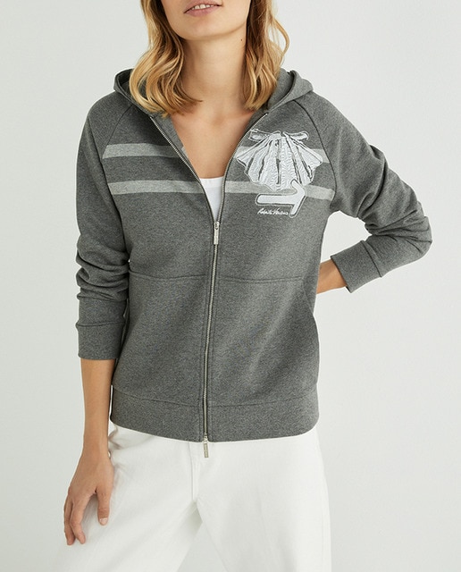 Imagen 0 de Sudadera de mujer con capucha y cierre de cremallera