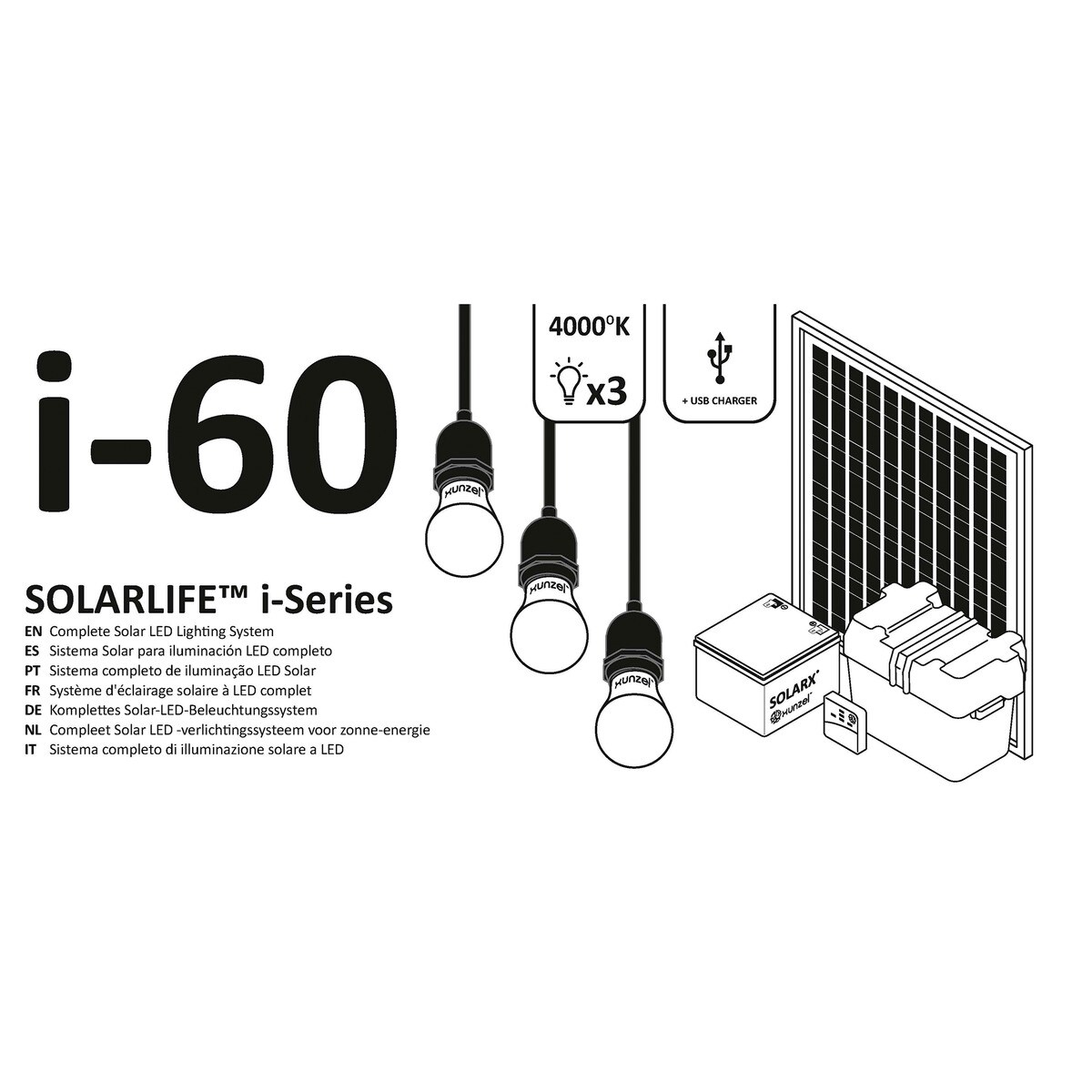 Kit Solar Iluminación LED SOLARLIFE-60i 5