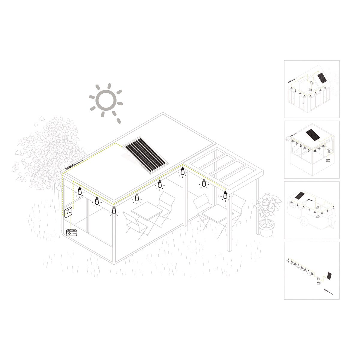 Kit Solar Iluminación LED SOLARLIFE-S-20x8 COSY 3