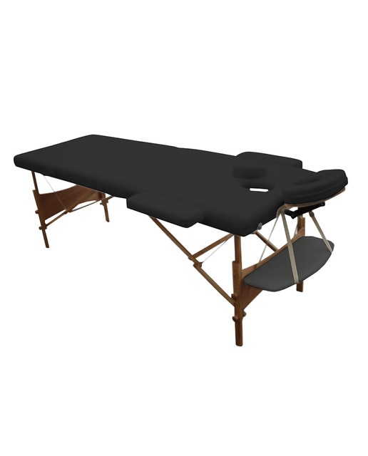 Imagen 0 de Camilla plegable 2 cuerpos madera negra