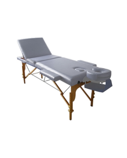 Imagen 0 de Camilla plegable 3 cuerpos madera blanca