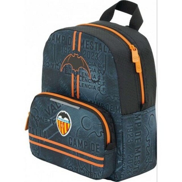 Imagem 0 de Mochila Infantil com Bolso Frontal 2023 Valencia C.F. - Antracite e Laranja