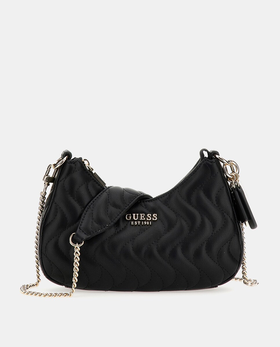 Sac à bandoulière ovale Eco matelassé à motif ondulé