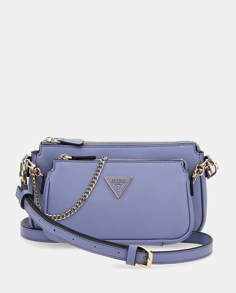 Petit sac à bandoulière Noelle lilas avec compartiment avant amovible