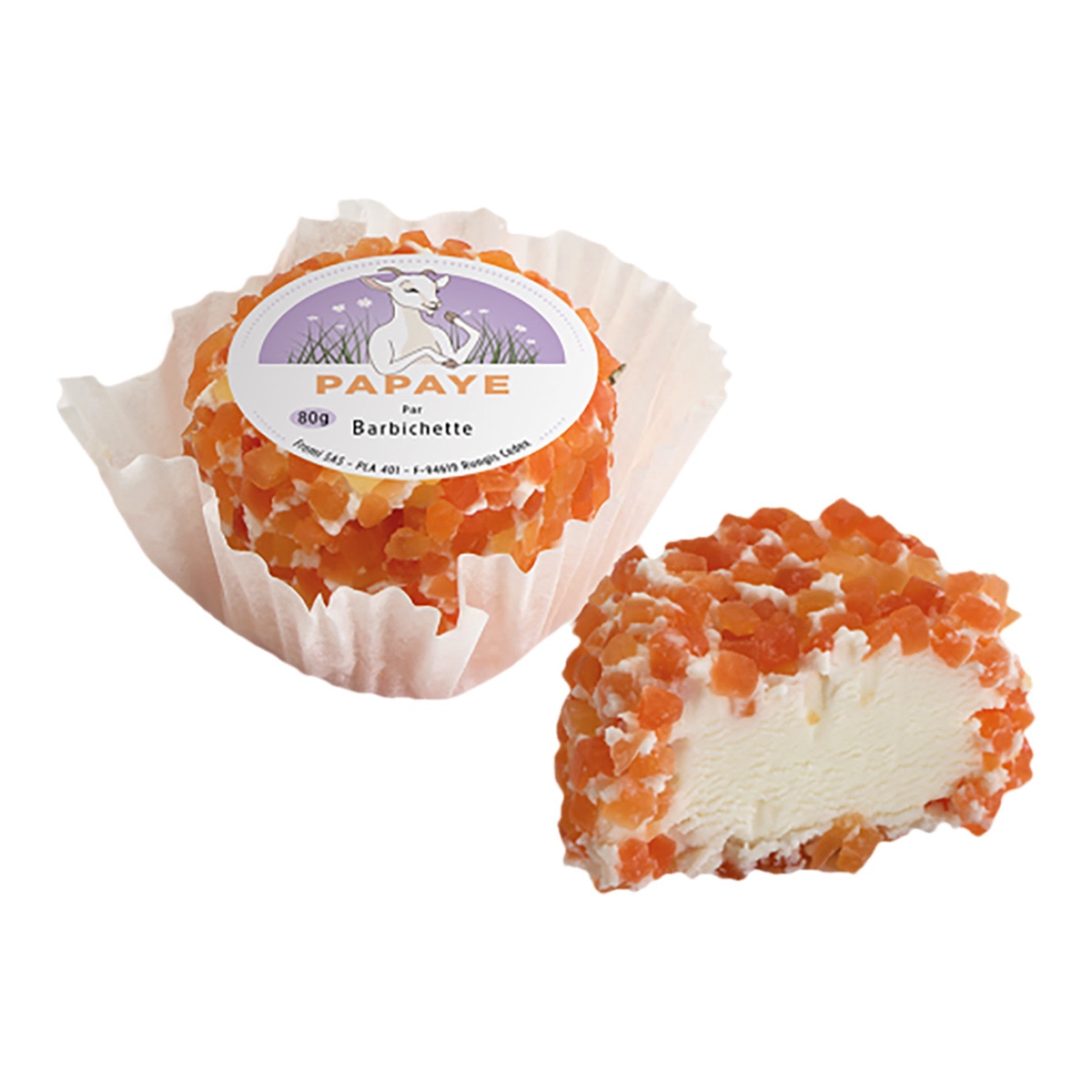 Imagen 0 de Queso francés de leche de cabra con papaya Barbichette