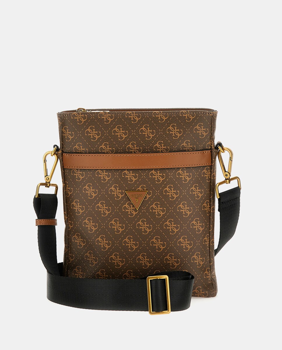 Sac à bandoulière plat zippé imprimé