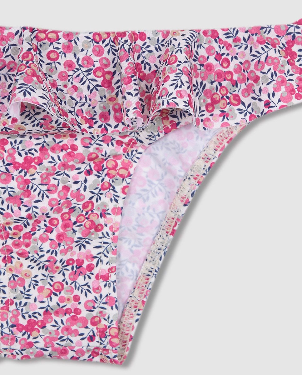 Cueca de Banho de Bebé com Estampado Liberty Rosa-3