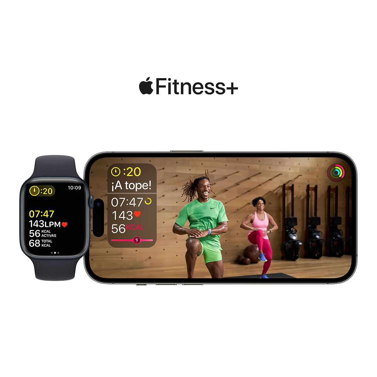 Apple Watch Series 8 GPS + Cellular 45mm con caja de aluminio blanco estrella y correa deportiva blanco estrella Blanco estrella-9
