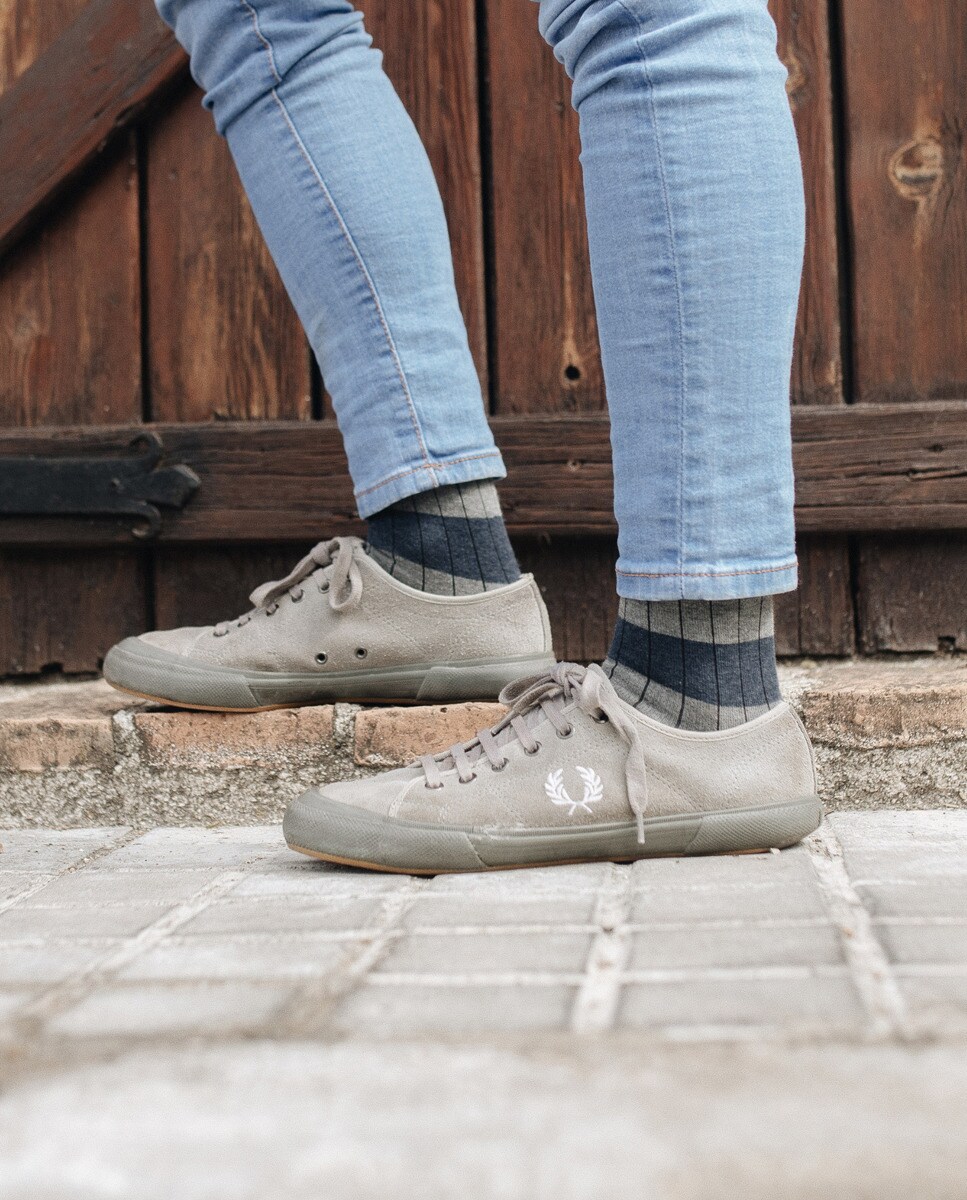 Meias Curtas às Riscas Multicolor-2