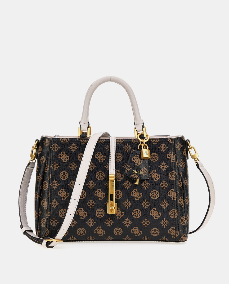 Sac à main James foncé à imprimé logos