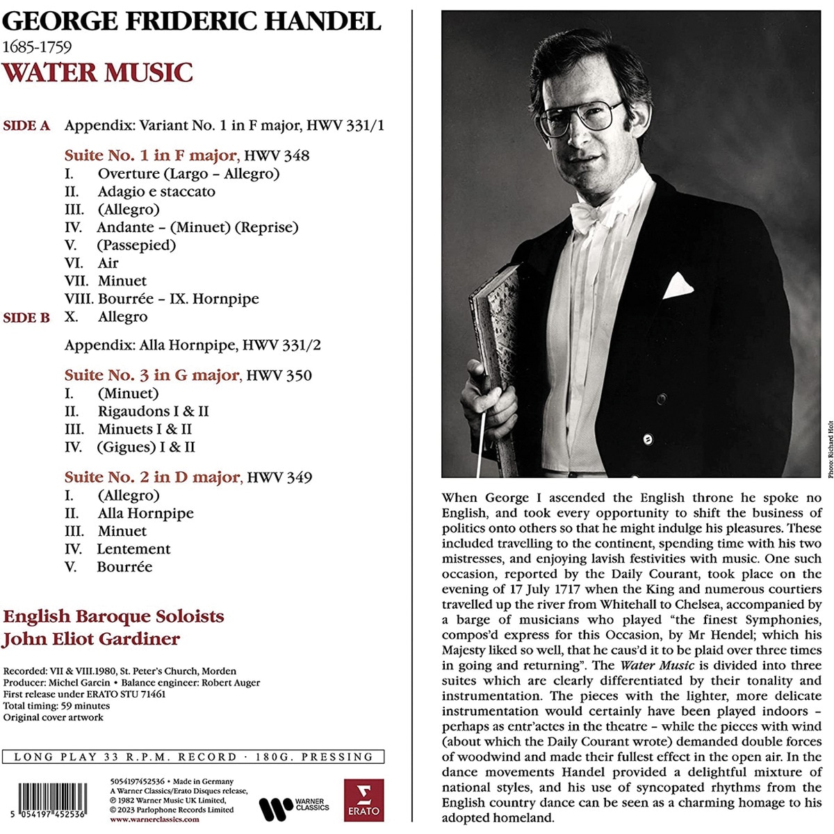 Handel: Water music (LP-Vinil) 2