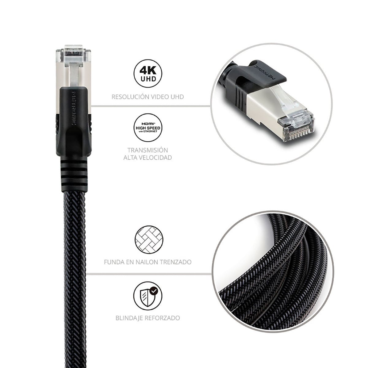 Cable Ethernet RJ45 CAT8  3,0 metros 5