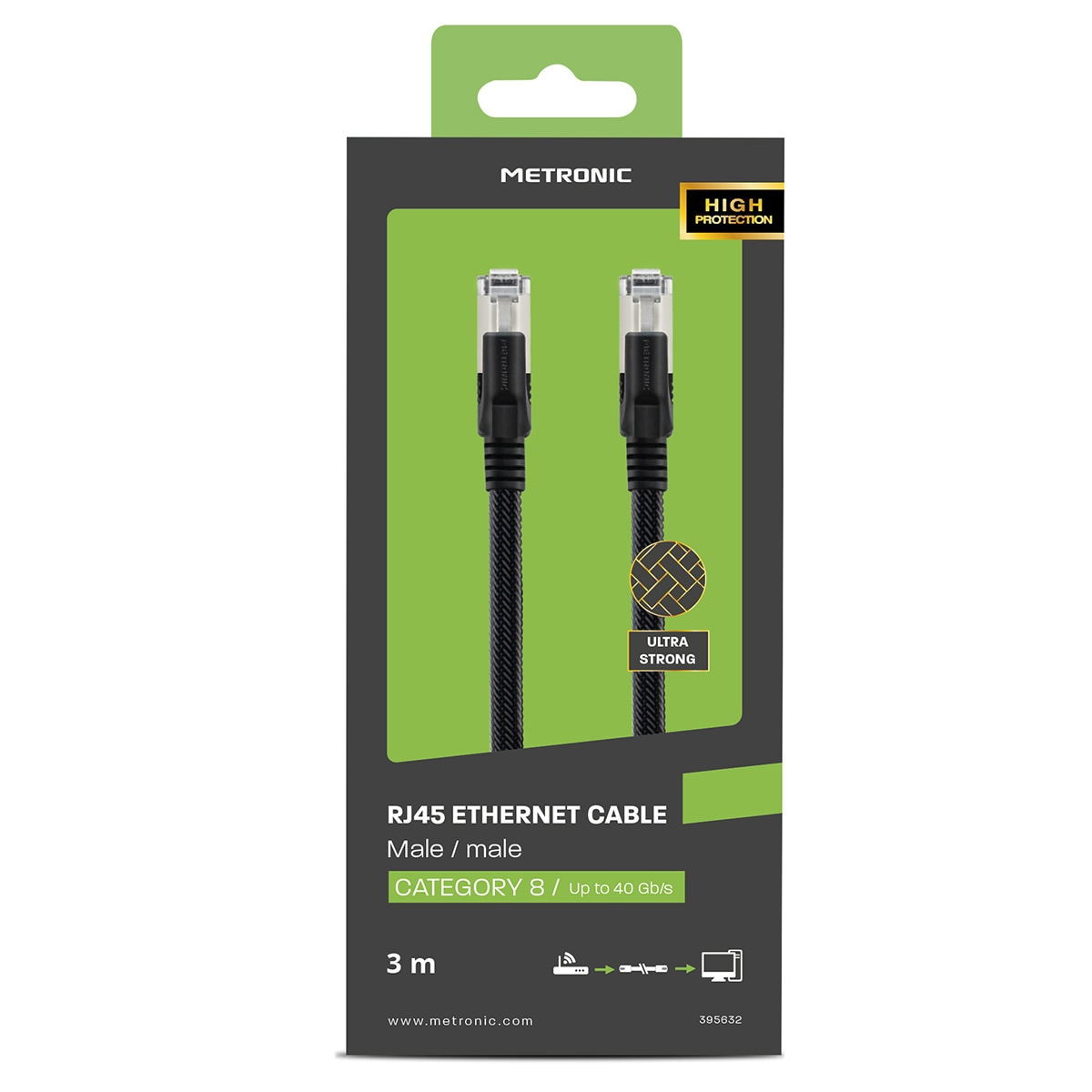 Cable Ethernet RJ45 CAT8  3,0 metros 9