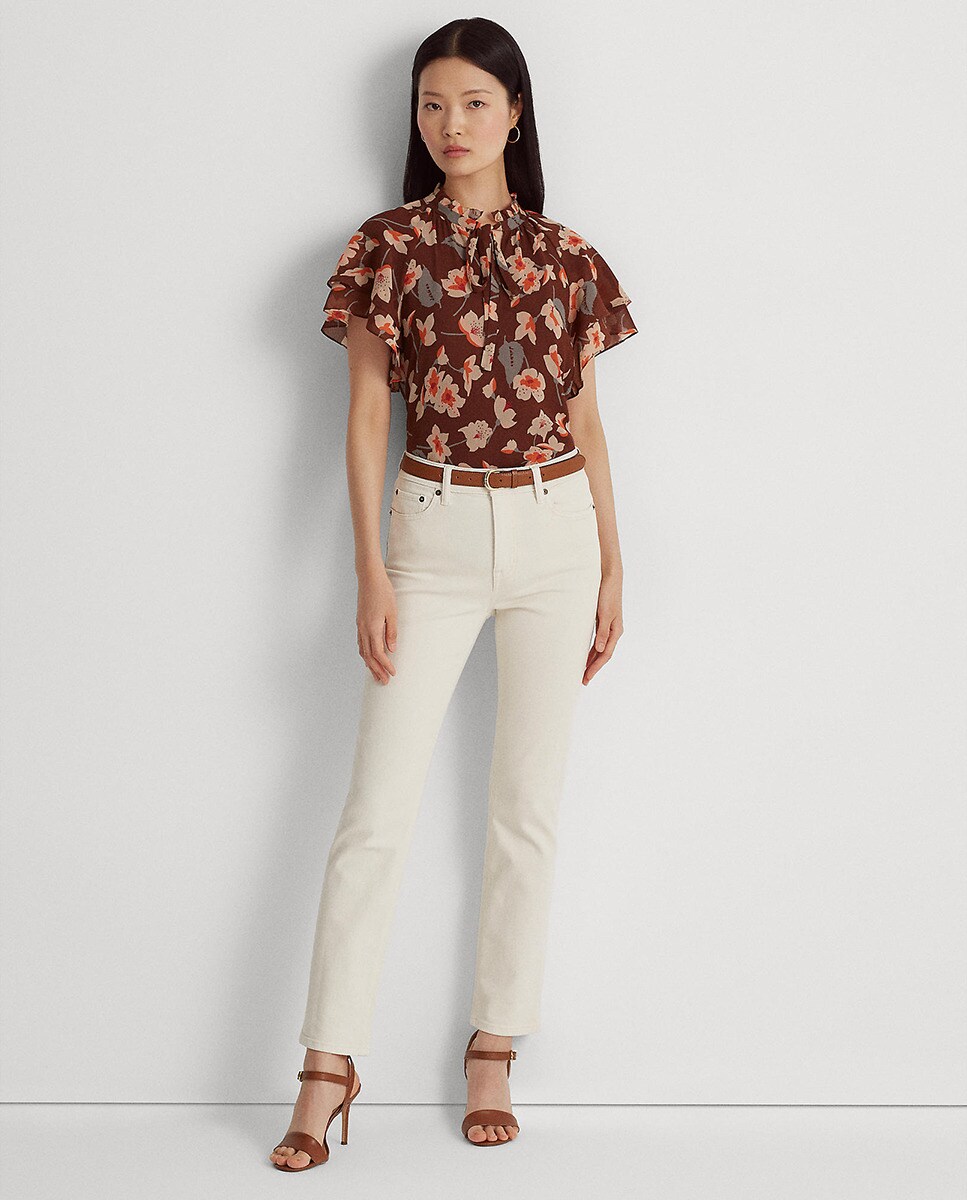 Jean coupe droite taille haute