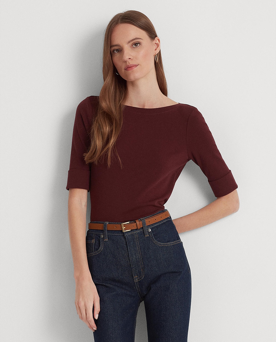 Tshirt à encolure bateau