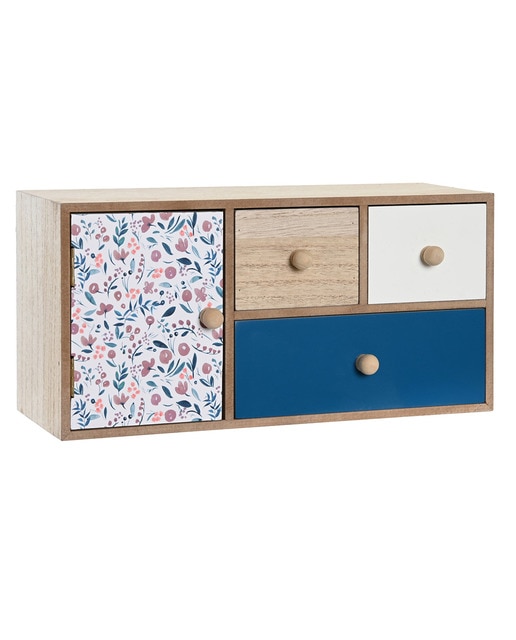 Imagen 0 de Joyero mdf 30x12,5x15 4 cajones multicolor