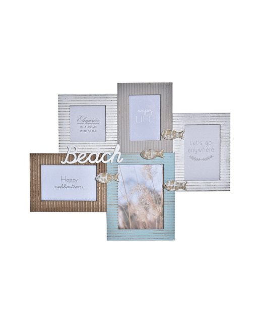 Imagen 0 de Marco multifoto madera cristal 51x2x40,5 beach