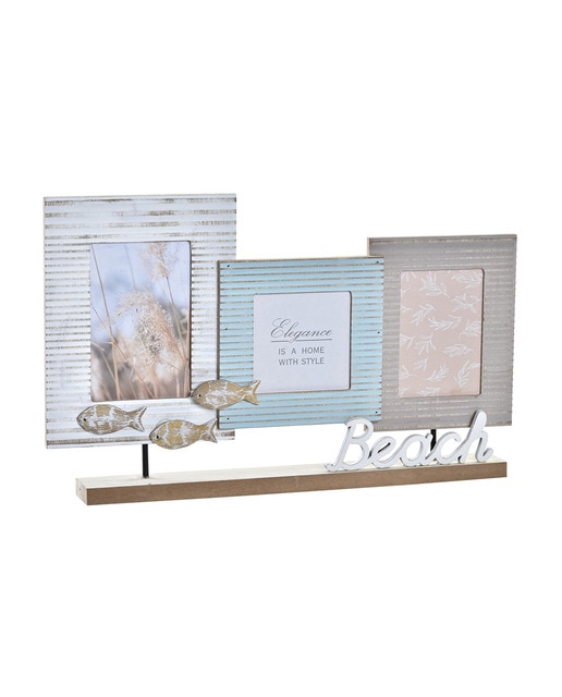 Imagen 0 de Marco multifoto madera cristal 43x5x27 beach