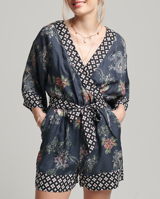 Imagen 0 de Mono tipo kimono con el logotipo Vintage Logo